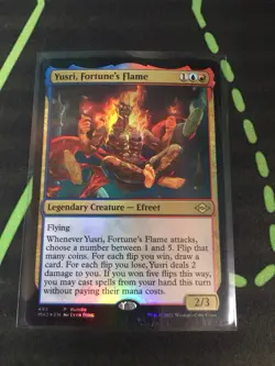 MTG Magic The Gathering Yusri, Fortune’s Flame Foil Promo Red Blue Commander - Image 1