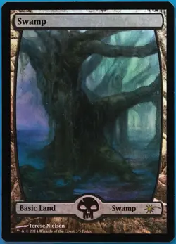Swamp (Judge Extended Art) FOIL NM MTG MAGIC CARD (468395) ABUGames - Image 1