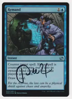 Signed FOIL Remand Proof Sketch LP MM2 Artist Zoltan Boros 2015 MTG Magic AP! - Image 2