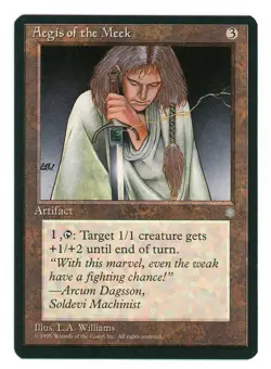 Magic the Gathering Ice Age Aegis of the Meek MTG NM Artifact Rare - Image 1