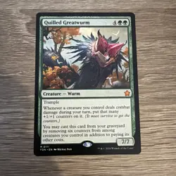 MTG Quilled Greatwurm 0111 Foundations M/NM Free UK P&P - Image 1