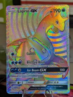 Lapras GX 151/149 Pokemon Sun & Moon Base Set Rainbow Secret Rare NM - Image 1