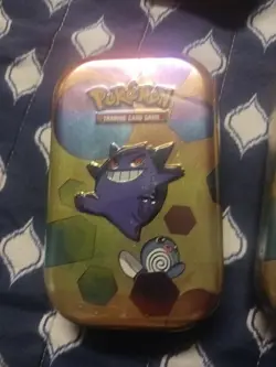 NEW Pokemon TCG S&V 151 Gengar And Poliwag Sealed Tin With Two 151 Packs - Image 1