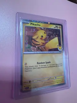 Pokemon Day TCG 2026 Pikachu Holo Promo Card W/ Swirl - Image 1
