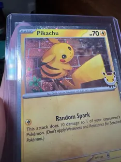 Pokemon Day TCG 2026 Pikachu Holo Promo Card W/ Swirl - Image 3