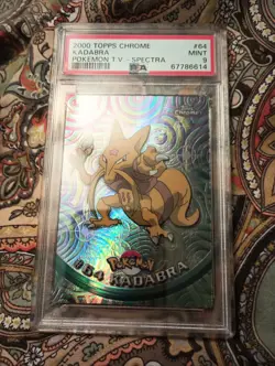 Topps Chrome Pokemon Kadabra #64 Spectra-Chrome PSA 9 (Topps 2000) - Image 1