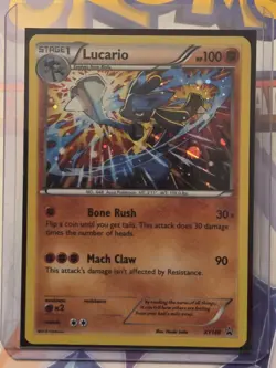 Pokemon TCG XY140 Lucario Black Star Promo Holo Card - Image 1