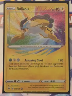 Pokemon TCG Raikou Card Vivid Voltage, Amazing Rare, 050/185 - Image 2