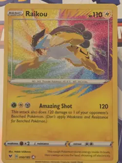 Pokemon TCG Raikou Card Vivid Voltage, Amazing Rare, 050/185 - Image 3