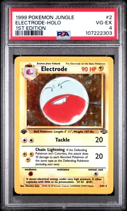 1999 POKEMON JUNGLE #2 ELECTRODE-HOLO PSA 4 - Image 1
