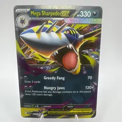 Mega Sharpedo ex 061/094 Phantasmal Flames Holo Double Rare Pokemon NM-MT - Image 2