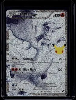 Pokemon TCG Reshiram 113/114 Celebrations Classic Collection NM - Image 1