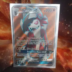 Lycanroc GX FULL ART ULTRA RARE 138/145 SM Guardians Rising Pokemon HOLO LP 2017 - Image 1