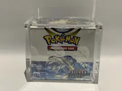 Pokemon 2021 Silver Tempest Booster Box Sealed In Acrylic Case - Image 1