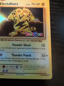 Pokemon TCG Electabuzz Toy R Us Exclusive 41/108 Holo Rare LP - Image 4