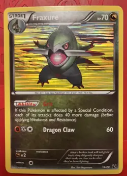 Pokemon TCG Dragon Vault Fraxure 14/20 Holo Rare LP/NM - Image 1