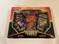Pokemon TCG: Hidden Fates Charizard GX Collection Box New Factory Sealed - Image 1