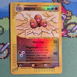 Pokemon TCG Dugtrio Expedition Base Set Holo Rare Reverse Holo 010/165 2002 - Image 1