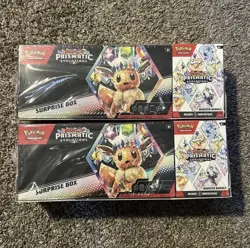 Lot Of 2: Pokemon Sam’s Prismatic Evolutions Surprise Box & Booster Bundle 2pack - Image 1