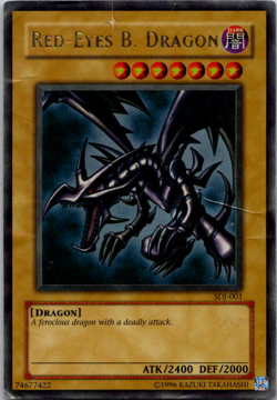 Yugioh Red-Eyes Black Dragon SDJ-001 Unlimited Edition Holo Rare Yu-Gi-Oh! - Image 1