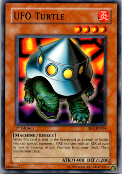 YUGIOH UFO TURTLE SD3-EN004 1ST EDITION COMMON LP - Image 1