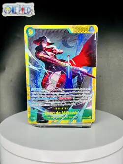 One Piece Card Game 🏴‍☠OP14-119 Dracule Mihawk SEC NM Alt Art Foil ENGLISH - Image 1