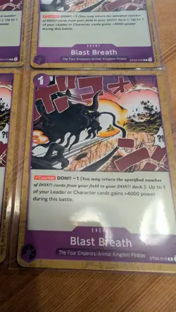 x4 playset ST04-016 Blast Breath : Common English One Piece TCG Card - Image 2