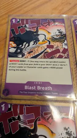x4 playset ST04-016 Blast Breath : Common English One Piece TCG Card - Image 4