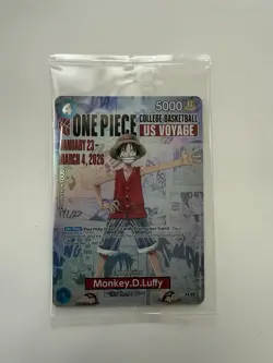 Bandai Monkey D. Luffy P-055 Promo 5000 Power One Piece CCG US Voyage - Image 1