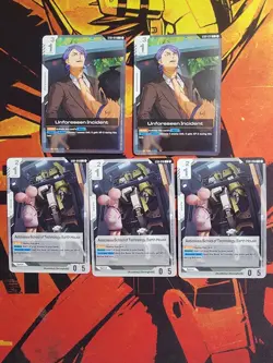 2X Unforeseen Incident Gundam Card Game GCG TCG CCG with 3X Base NM - Image 1