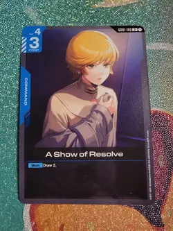 A Show of Resolve - GD01-100 NM - Gundam TCG Card Game - Image 1