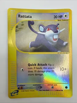 Rattata 128/165 Expedition Base Set Reverse Holo Common E-Reader Pokemon Card - Image 3