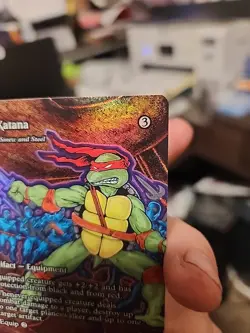 Leos Katana Sword Of Sinew And Steel Borderless Foil MTG TMNT - Image 4
