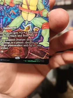 Leos Katana Sword Of Sinew And Steel Borderless Foil MTG TMNT - Image 5