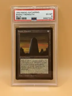 Basalt Monolith – 1993 MTG Beta – PSA 6 EX-MT – Vintage Artifact – Old School Ma - Image 1