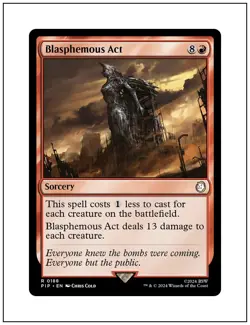 1x Blasphemous Act, Fallout, Magic the Gathering, MTG NM - Image 1