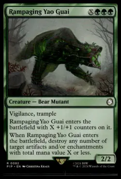 MAGIC TG: Universes Beyond: Fallout #82 Rampaging Yao Guai Rare .M2A - Image 1