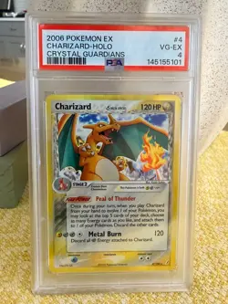 2006 Pokemon CHARIZARD 4/100 - Crystal Guardians - PSA 4 Very Good / Excellent! - Image 1