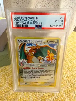 2006 Pokemon CHARIZARD 4/100 - Crystal Guardians - PSA 4 Very Good / Excellent! - Image 2