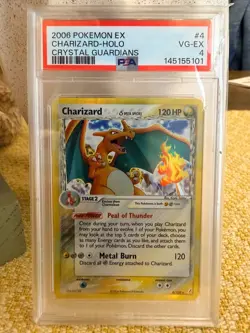 2006 Pokemon CHARIZARD 4/100 - Crystal Guardians - PSA 4 Very Good / Excellent! - Image 4