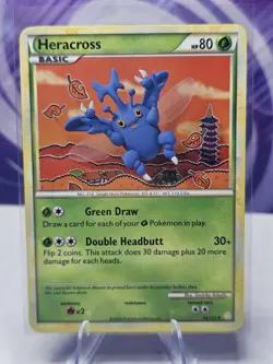 Pokemon TCG Heracross Heartgold Soulsilver 43/123 Regular Uncommon NM - Image 1