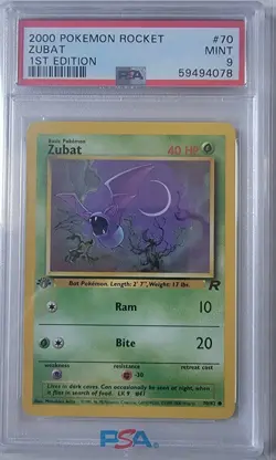 Pokemon 2000 Zubat #70 Team Rocket 1st Edition - Image 1