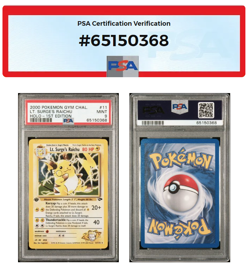 Pokemon TCG - Lt. Surge's Raichu HOLO 1st Edition PSA 9 (11/132) - Gym Challenge - Image 2