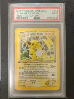 Pokemon TCG - Lt. Surge's Raichu HOLO 1st Edition PSA 9 (11/132) - Gym Challenge - Image 3