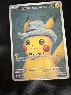 Pikachu Van Gogh PROMO ENG card Pokemon Trading Card FAN art/illustration - Image 2