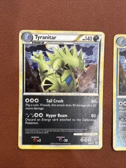 2010 POKEMON HEARTGOLD & SOULSILVER UNLEASHED 26 TYRANITAR Holo/Reverse Holo - Image 2