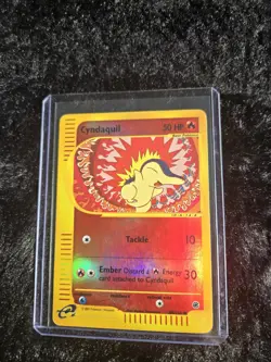 Pokemon TCG Cyndaquil 105/165 2002 Expedition Base Set Reverse Holo - Image 1