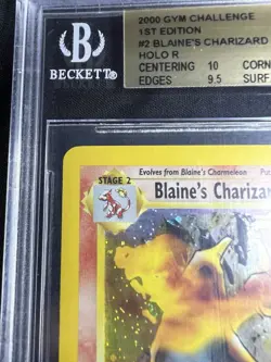 Pokemon Charizard Gym Challenge 1st Edition Holo Rare #2 BGS 9.5 Gem Mint - Image 3