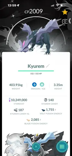 Pokemon Go Shiny Legendary Kyurem ( Background) - Image 1