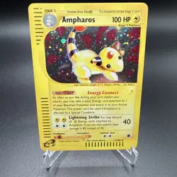 2002 POKEMON EXPEDITION SET #2/165 AMPHAROS HOLO VLP - Image 1